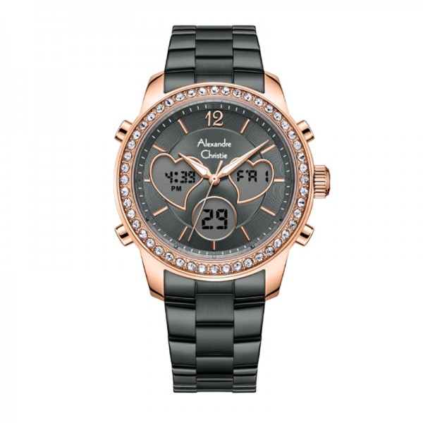 Alexandre Christie AC 9399 Rosegold Grey Steel LHBGRGR